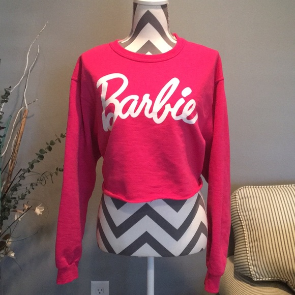 hot pink barbie sweatshirt